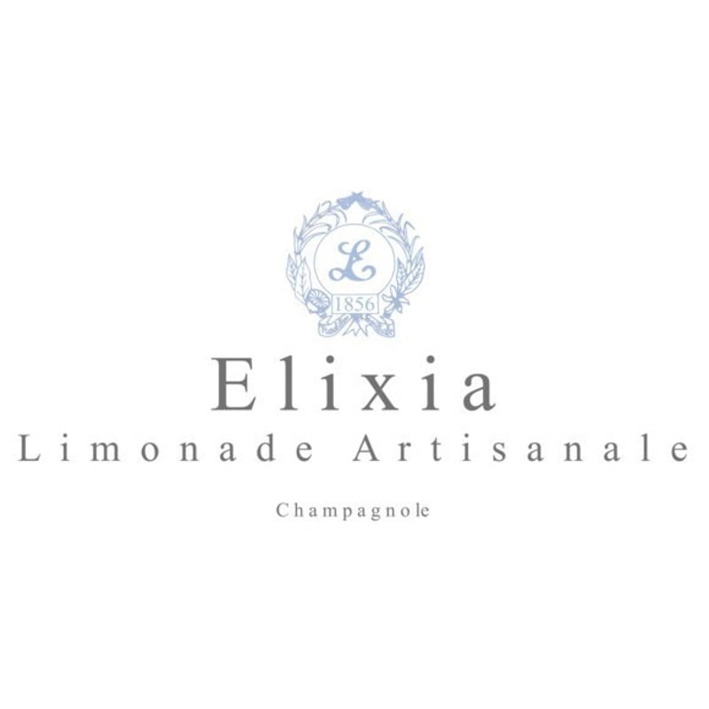Elixia Limonade Artisanale - Logo Tradition 1856 Logo Elixia Limonade Artisanale de Champagnole, stylisé avec un monogramme 'L' et l'année 1856 entourés de laurier.